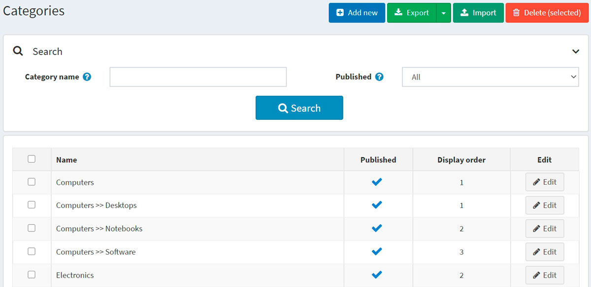 دسته‌بندی‌ها