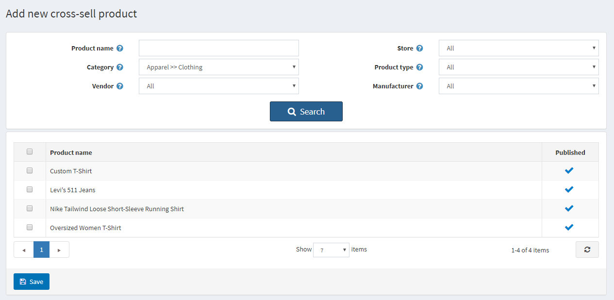 افزودن محصولات پیشنهادی جدید