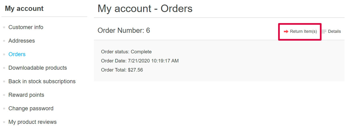 حساب من - سفارشات