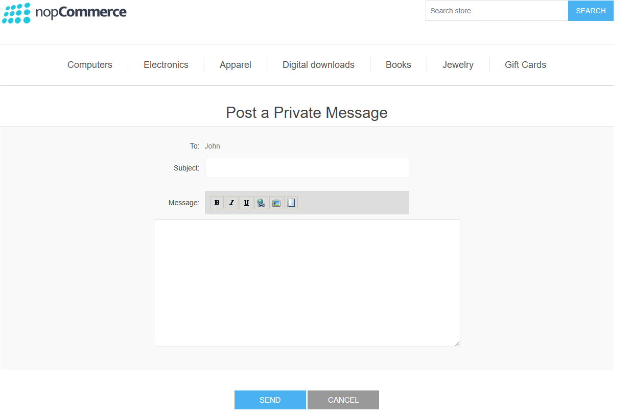 ارسال پیام خصوصی فروشنده